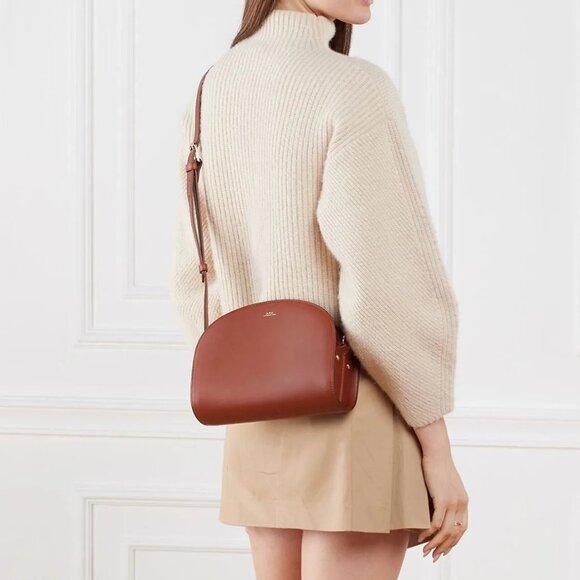 A.P.C. Handbags - NWT - A.P.C. Demi-Lune Shoulder Bag – Noisette🌰 (#12301)